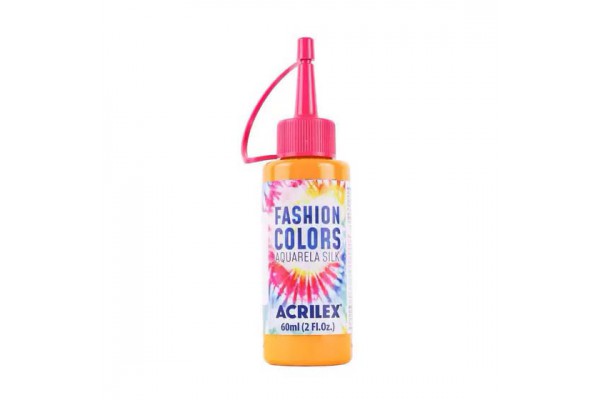 AQUARELA SILK ACRILEX 60ML LARANJA FLUORESCENTE 